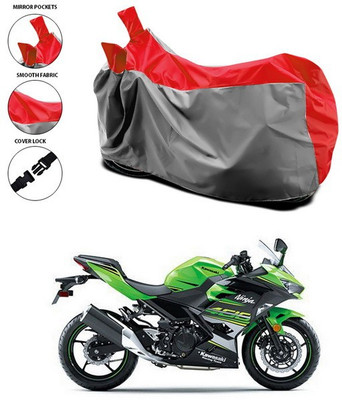 ANTHUB Waterproof Two Wheeler Cover for Kawasaki(Ninja, Red)