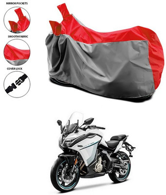 ANTHUB Waterproof Two Wheeler Cover for Universal For Bike(Red, Grey)