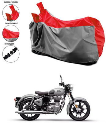 ANTHUB Waterproof Two Wheeler Cover for Royal Enfield(Bullet 350, Red)