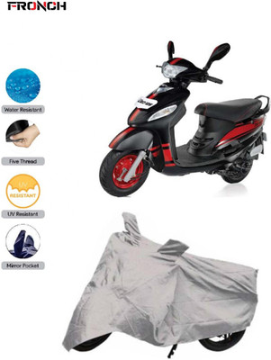 FRONCH Waterproof Two Wheeler Cover for Mahindra(Rodeo UZO, Silver)