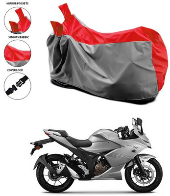 ANTHUB Waterproof Two Wheeler Cover for Suzuki(Gixxer SF, Red)