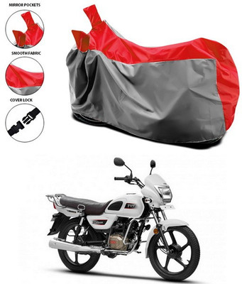 ANTHUB Waterproof Two Wheeler Cover for TVS(Radeon, Red, Grey)