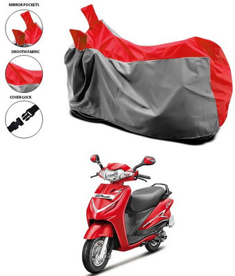 ANTHUB Waterproof Two Wheeler Cover for Hero(Duet, Red, Grey)