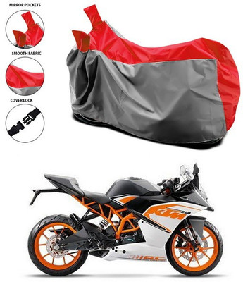 SEBONGO Waterproof Two Wheeler Cover for KTM(RC 200, Red)