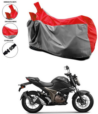 ANTHUB Waterproof Two Wheeler Cover for Suzuki(Gixxer 250, Red)