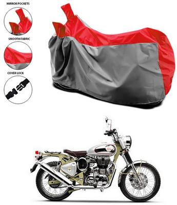 SEBONGO Waterproof Two Wheeler Cover for Royal Enfield(Bullet Trials 500, Red)