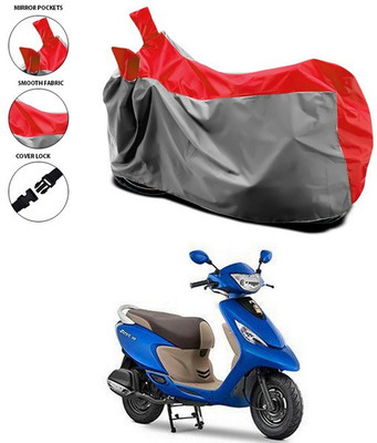SEBONGO Waterproof Two Wheeler Cover for TVS(Zest, Red)
