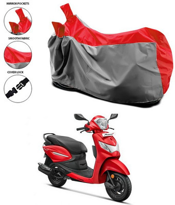 SEBONGO Waterproof Two Wheeler Cover for Hero(Pleasure+ 110, Red)
