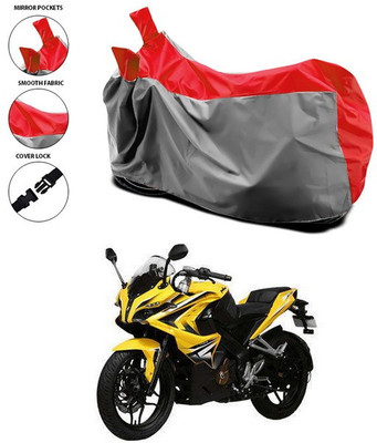 SEBONGO Waterproof Two Wheeler Cover for Bajaj(Pulsar 200 NS DTS-i, Red)
