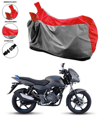 SEBONGO Waterproof Two Wheeler Cover for Bajaj(Pulsar 125, Red)