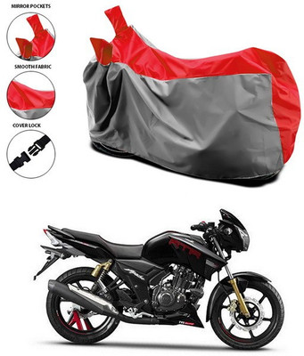 SEBONGO Waterproof Two Wheeler Cover for TVS(Apache RTR 180, Red)