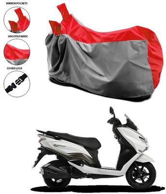 ANTHUB Waterproof Two Wheeler Cover for Suzuki(Burgman Street, Red)