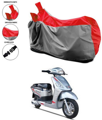 SEBONGO Waterproof Two Wheeler Cover for Hero(Electric NYX, Red)