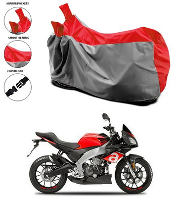 ANTHUB Waterproof Two Wheeler Cover for Aprilia(Red, Grey)