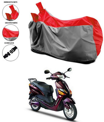 SEBONGO Waterproof Two Wheeler Cover for Hero(Electric Optima Plus, Red)