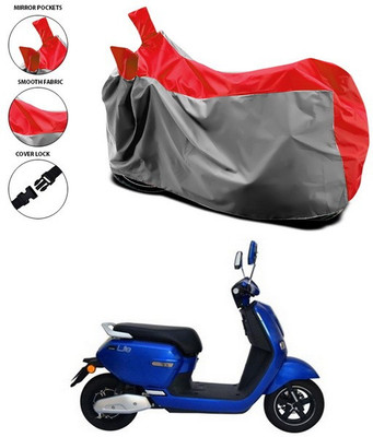 ANTHUB Waterproof Two Wheeler Cover for Okinawa(Lite, Red)