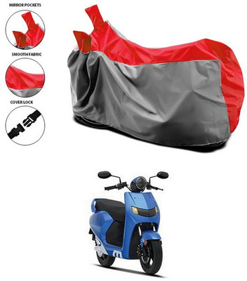 SEBONGO Waterproof Two Wheeler Cover for 22Motors(Flow, Red)