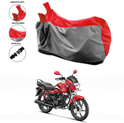 ANTHUB Waterproof Two Wheeler Cover for Hero(Passion, Red)