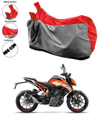 ANTHUB Waterproof Two Wheeler Cover for KTM(Red, Grey)