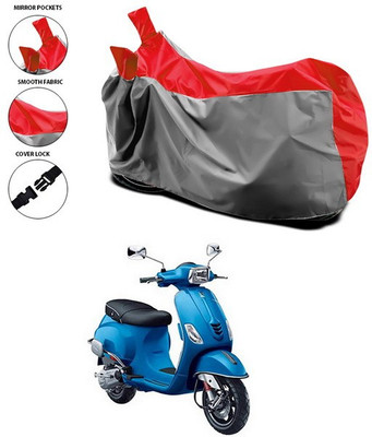 ANTHUB Waterproof Two Wheeler Cover for Vespa(Vespa, Red)