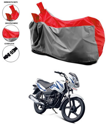 ANTHUB Waterproof Two Wheeler Cover for TVS(Sport, Red, Grey)