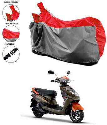 SEBONGO Waterproof Two Wheeler Cover for Okinawa(Ridge, Red)
