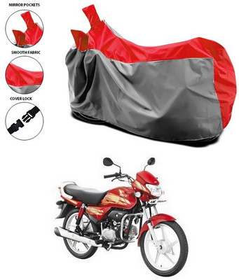 ANTHUB Waterproof Two Wheeler Cover for Hero(HF Deluxe, Red, Grey)
