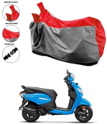 SEBONGO Waterproof Two Wheeler Cover for Hero(Pleasure+ 110, Red)