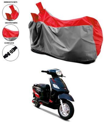 SEBONGO Waterproof Two Wheeler Cover for Hero(Electric NYX, Red)