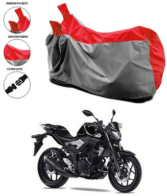 ANTHUB Waterproof Two Wheeler Cover for Yamaha(MT 9, Red)