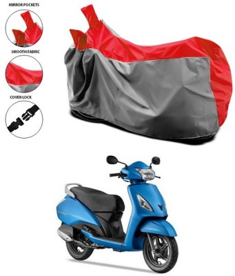 SEBONGO Waterproof Two Wheeler Cover for TVS(Jupiter, Red)