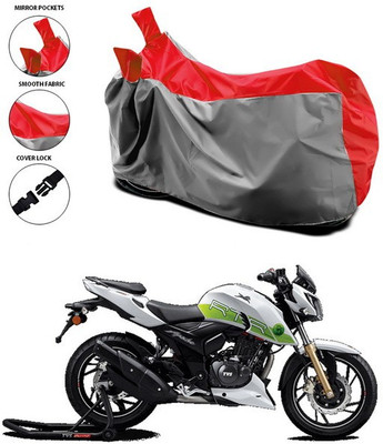 ANTHUB Waterproof Two Wheeler Cover for TVS(Apache RTR 200 4V, Red)