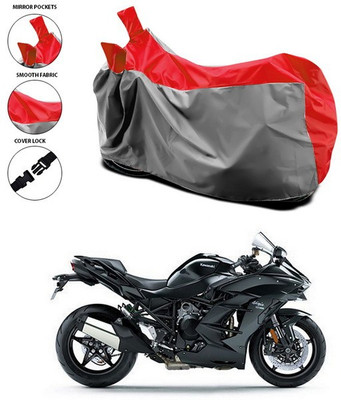 ANTHUB Waterproof Two Wheeler Cover for Kawasaki(Ninja H2, Red)