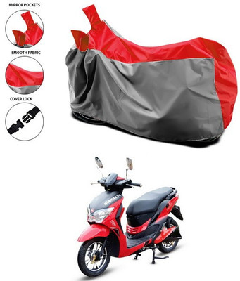 ANTHUB Waterproof Two Wheeler Cover for Hero(Electric, Red, Grey)