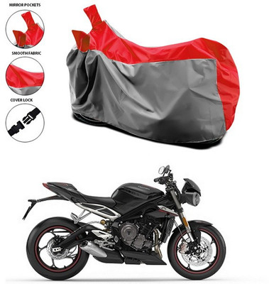 SEBONGO Waterproof Two Wheeler Cover for Triumph(Red)