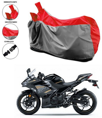 ANTHUB Waterproof Two Wheeler Cover for Kawasaki(Ninja, Red)