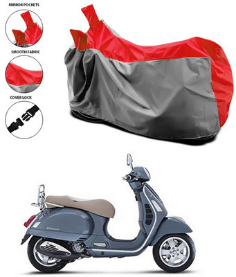 ANTHUB Waterproof Two Wheeler Cover for Vespa(Vespa, Red)
