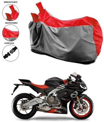 ANTHUB Waterproof Two Wheeler Cover for Aprilia(Red, Grey)