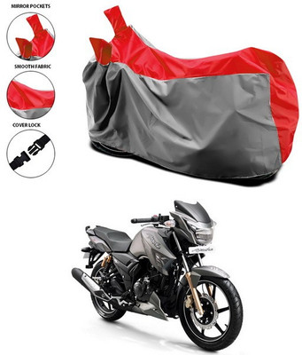 SEBONGO Waterproof Two Wheeler Cover for TVS(Apache RTR 180, Red)