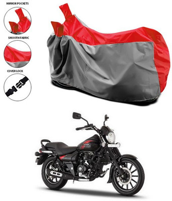 SEBONGO Waterproof Two Wheeler Cover for Bajaj(Avenger 220 Cruise, Red)