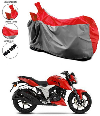 ANTHUB Waterproof Two Wheeler Cover for TVS(Apache RTR 160 4V, Red, Grey)