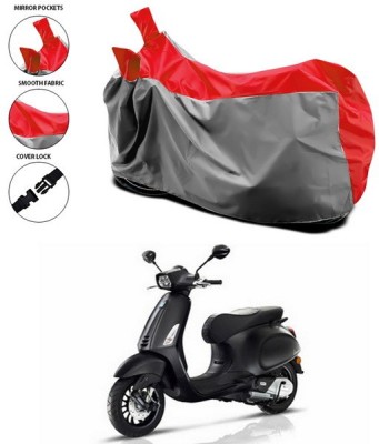 SEBONGO Waterproof Two Wheeler Cover for Vespa(Vespa, Red)