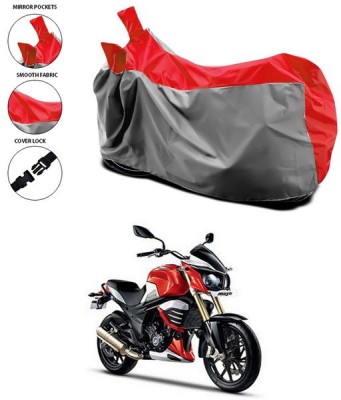 SEBONGO Waterproof Two Wheeler Cover for Mahindra(Mojo, Red)