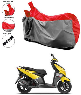 ANTHUB Waterproof Two Wheeler Cover for TVS(Ntorq 125, Red, Grey)