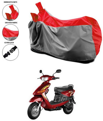 SEBONGO Waterproof Two Wheeler Cover for Indus(Yo Spark, Red)