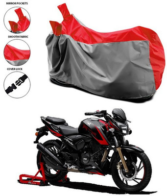 SEBONGO Waterproof Two Wheeler Cover for TVS(Apache, Red)