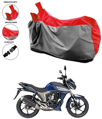 ANTHUB Waterproof Two Wheeler Cover for Universal For Bike(Red, Grey)