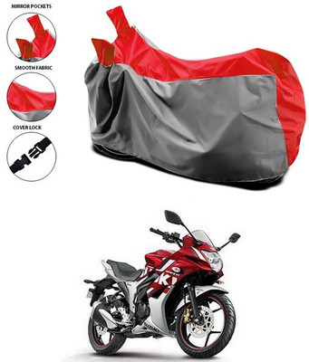 SEBONGO Waterproof Two Wheeler Cover for Suzuki(Gixxer SF, Red)