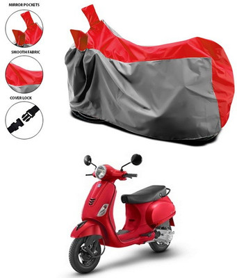 ANTHUB Waterproof Two Wheeler Cover for Vespa(Vespa, Red)