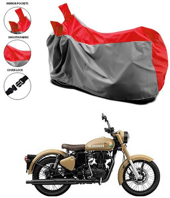 ANTHUB Waterproof Two Wheeler Cover for Royal Enfield(Classic 350 Signals, Red)